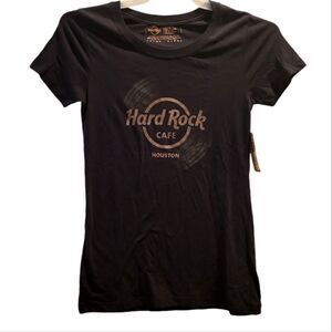 Hard Rock Cafe Womens  Houston Slim Fit short sleeve shirt Medium  NWT